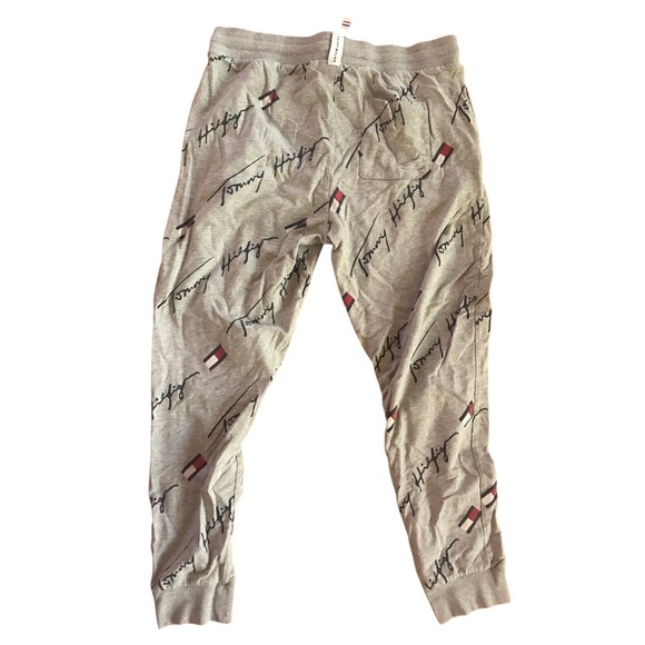 Tommy Hilfiger Men Cotton Drawstring Allover Print Jogger Pants Sleepwear, - Picture 3 of 4